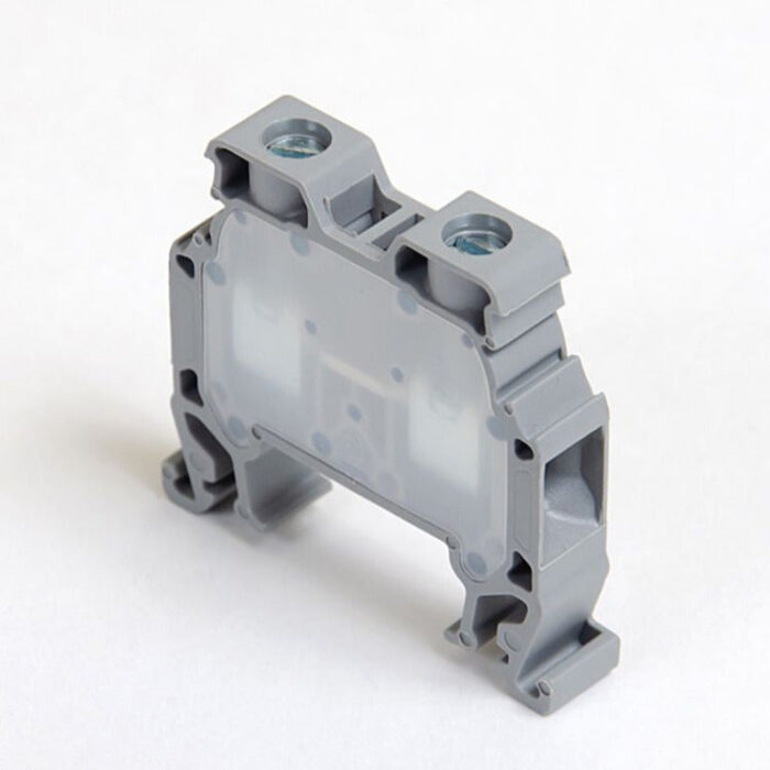 ONKA 6mm2 Screw rail connector terminal block DIN rail terminal 2-wire grey, 1010032