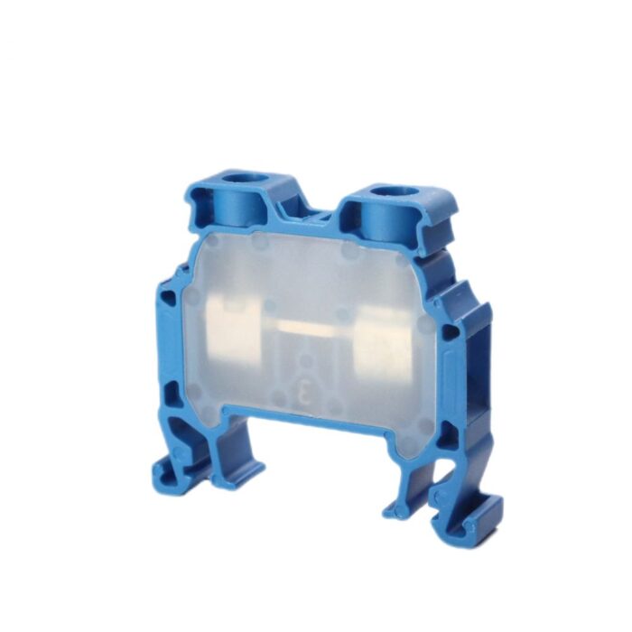ONKA 6mm2 Screw rail connector terminal block DIN rail terminal 2-wire blue, 1010035