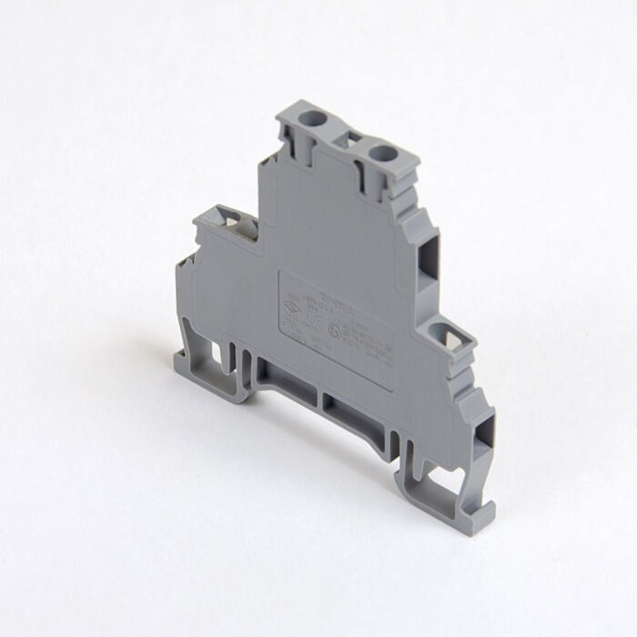 ONKA 2.5mm2, 2 tier Screw rail connector terminal block DIN rail terminal block 4-wire grey, 1010332