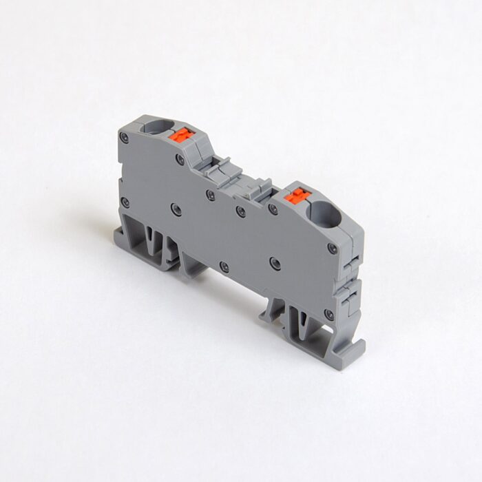 ONKA 6mm2 spring rail connector terminal strip DIN rail terminal strip 2-wire grey, 1020034