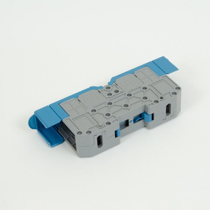 ONKA 70mm2 M8 Screw rail connector terminal block DIN rail terminal with protective cover, blue, 1030048
