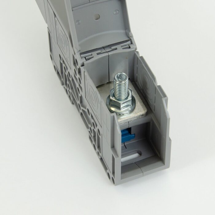 ONKA 120mm2 M10 Screw rail connector terminal block DIN rail terminal with protective cover, grey, 1030073