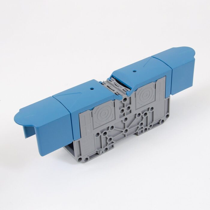 ONKA 120mm2 M10 Screw rail connector terminal block DIN rail terminal with protective cover, blue, 1030076