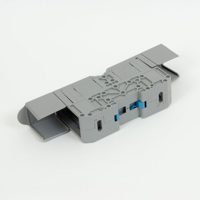 ONKA 150mm2 M12 Screw rail connector terminal block DIN rail terminal with protective cover, grey, 1030088
