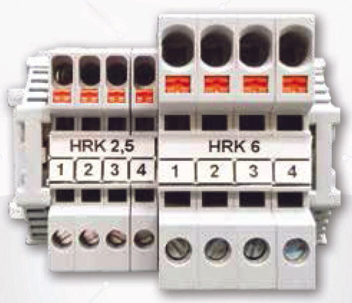 ONKA 2.5mm2 Hybrid Screw / Spring Rail Terminal Block Terminal Block DIN Rail Terminal Block 2-wire grey, 1040002