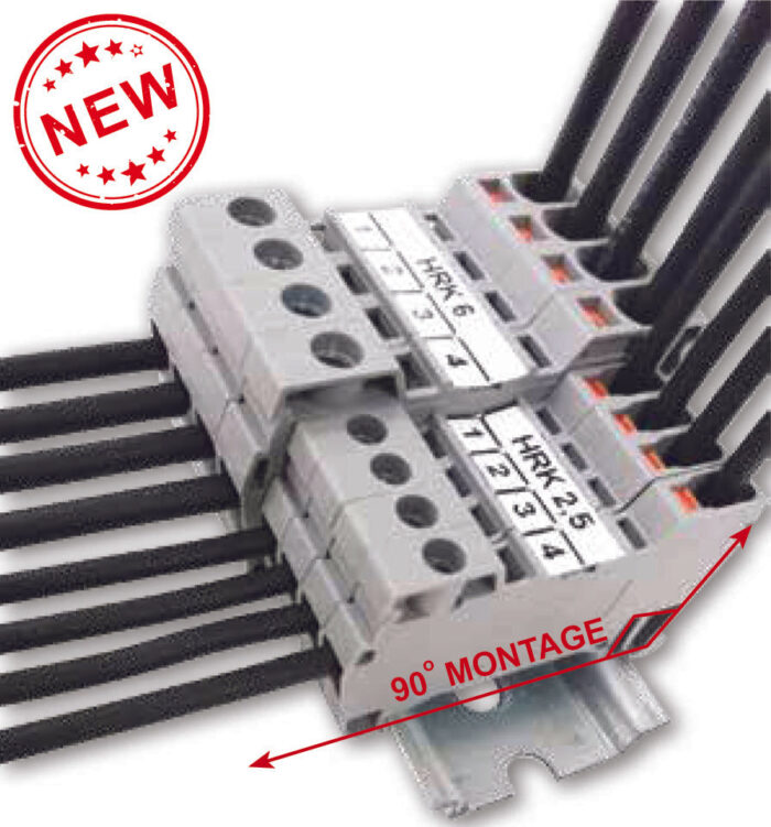 ONKA 2.5mm2 Hybrid Screw / Spring Rail Terminal Block Terminal Block DIN Rail Terminal Block 2-wire grey, 1040002