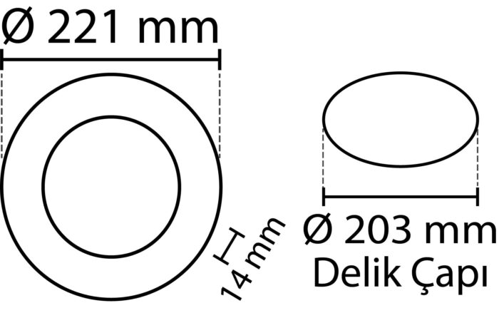 2 pcs - SLIM LED panel cold white /6500K 18W / 1620Lm round recessed round (power supply included) 6500K YL10-1800