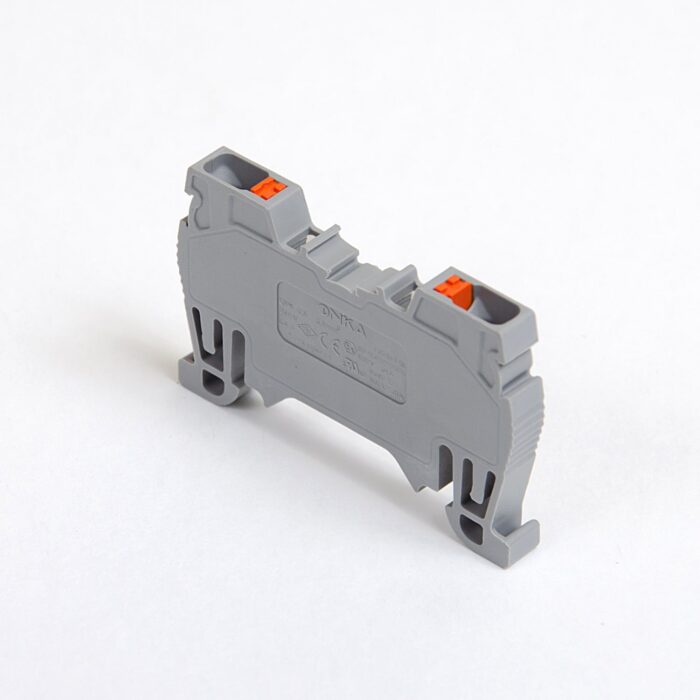 ONKA 2,5mm2 spring rail connector terminal block DIN rail terminal 2-wire grey, 1020013