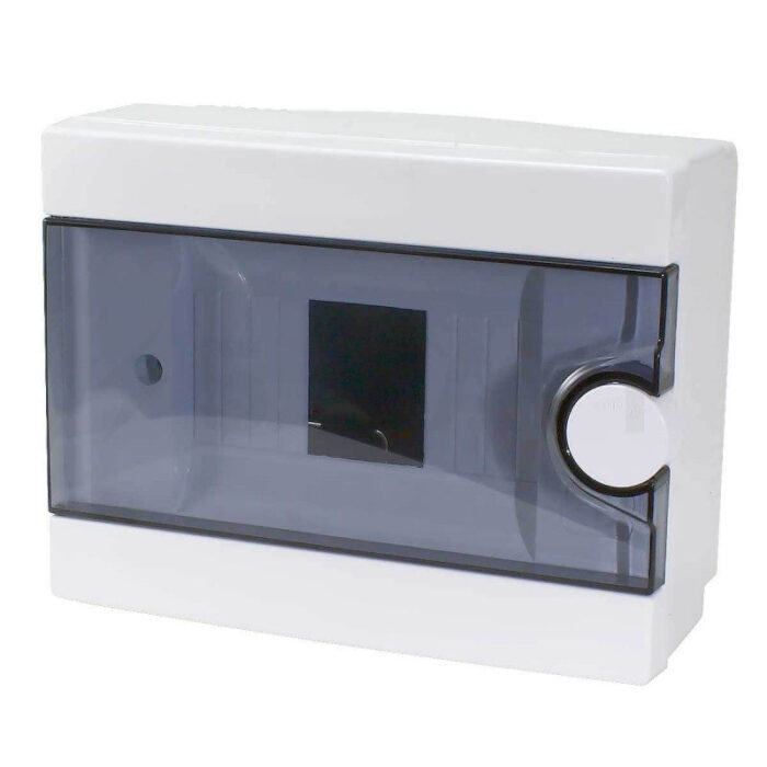 ARS Modular switchboard 12 MOD (12 fuses), surface-mounted switch cabinet, plastic, transparent door IP40, 341218