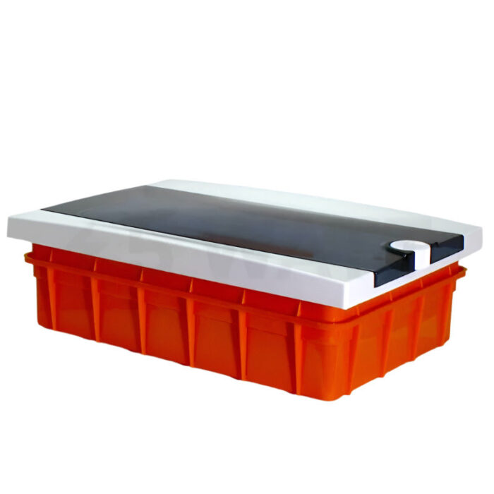 ARS Modular switchboard 2-6 MOD (2-6 fuses), plastic flush-mounted switch cabinet, transparent door IP40, 341213