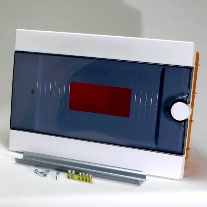 ARS Modular switchboard 2-6 MOD (2-6 fuses), plastic flush-mounted switch cabinet, transparent door IP40, 341213
