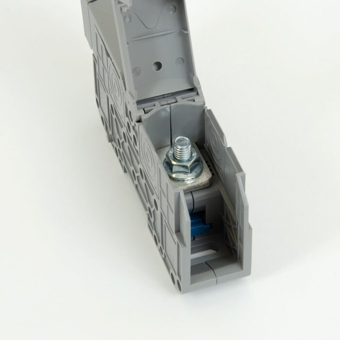ONKA 95mm2 M8 Screw rail connector terminal block DIN rail terminal with protective cover, grey, 1030059