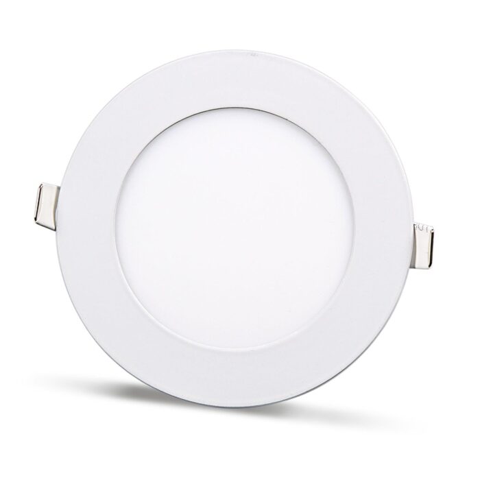 2 pcs - round LED panel 6W / 540Lm cold white circular recessed (power supply included) 6500K YL10-0600