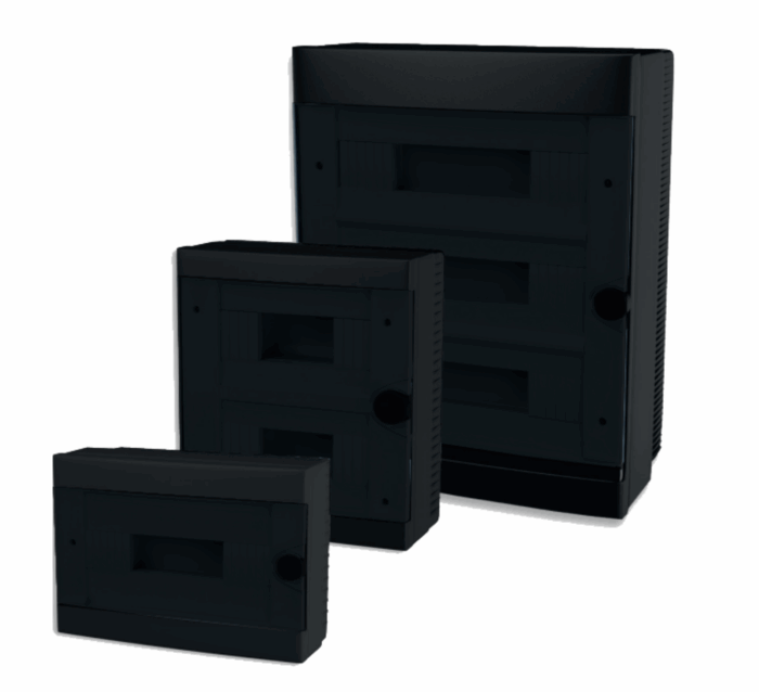 ARS Modular switchboard 16 MOD (16 fuses), surface-mounted switch cabinet, plastic, transparent door IP40, 346130