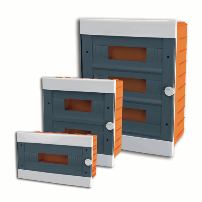 ARS Modular switchboard 16 MOD (16 fuses), plastic flush-mounted switch cabinet, transparent door IP40, 341206