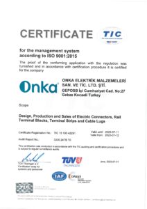 ISO 9001 Sertifikası