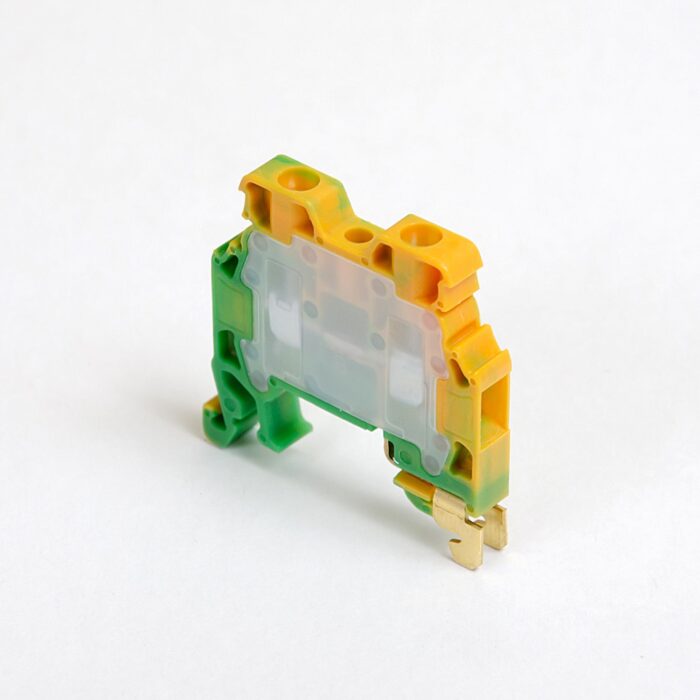ONKA 2,5mm2 PE Screw rail connector terminal block DIN rail terminal 2-wire grey, 1010219