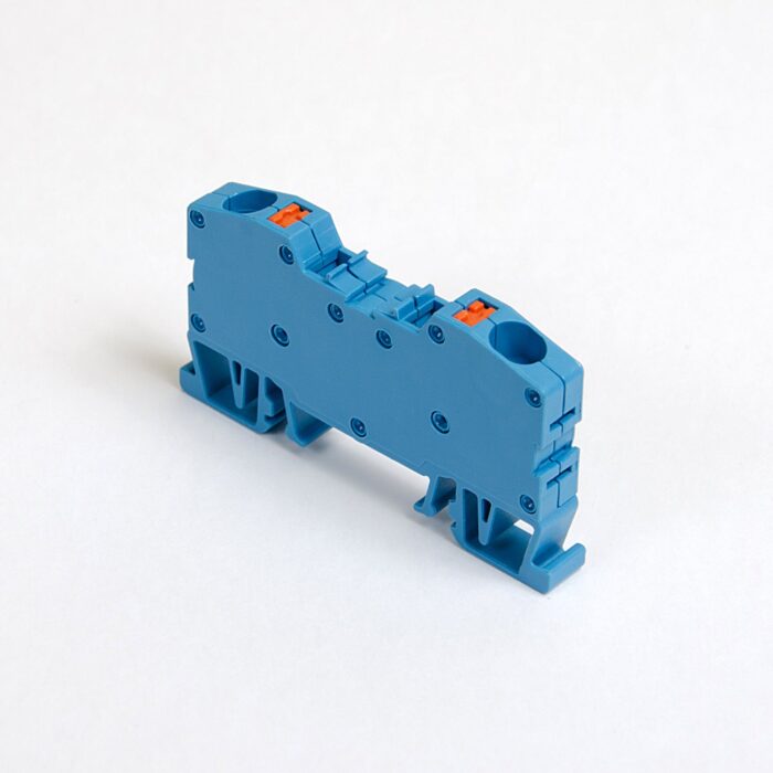 ONKA 6mm2 spring rail connector terminal block DIN rail terminal 2-wire blue, 1020037