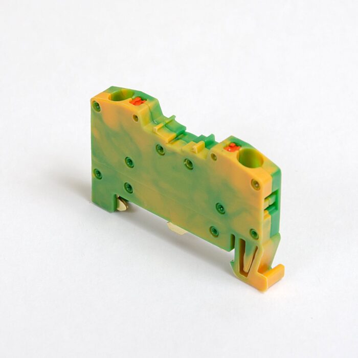 ONKA 4mm2 PE spring rail connector terminal block DIN rail terminal 2-wire grey, 1020299