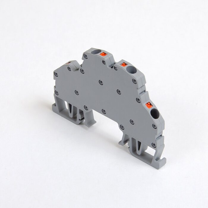 ONKA 2.5mm2, 2 tier spring rail connector terminal block DIN rail terminal block 4-wire grey, 1020379