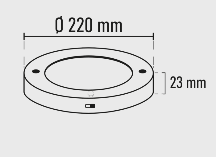 Slim black bezel LED 20W slim ceiling light plafoniera with PIR motion sensor circular cold white / 6500K YL14-1810-S