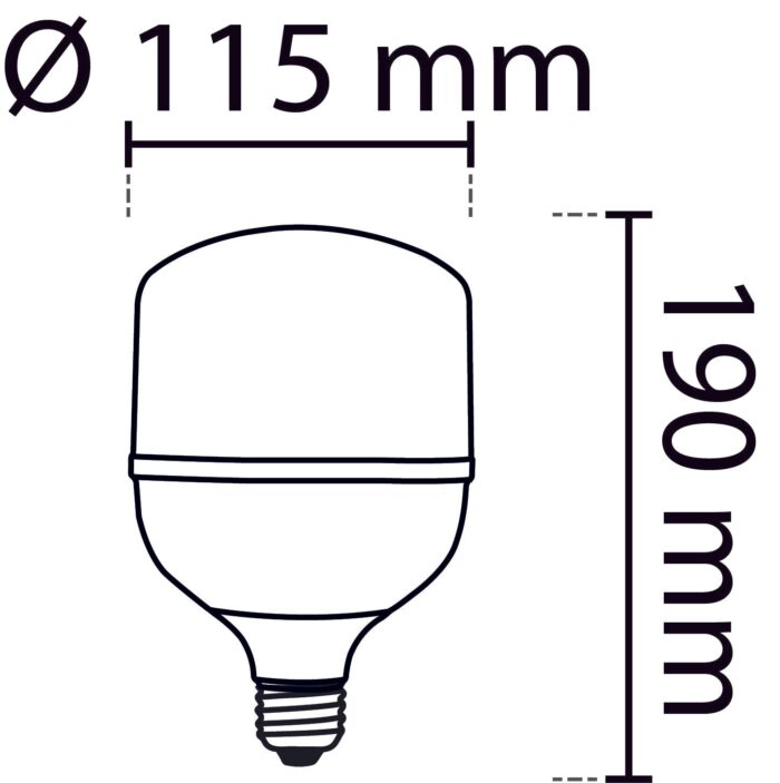 NOAS 40W (300W) LED bulb TORCH type, Warm white / 3200K, 3600 Lm, YL95-4002