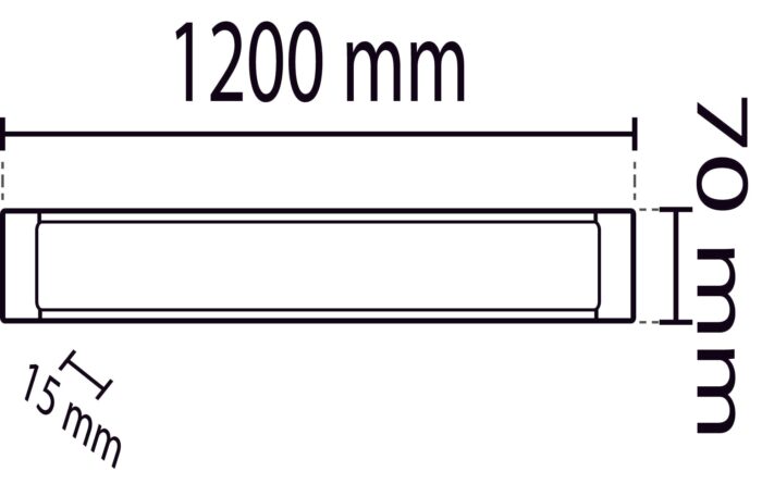 2pcs - 120 cm LED panel 40W IP20 Cold White / 6500K luminaire 3600Lm YL98-1200