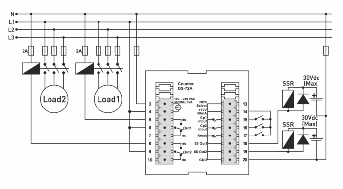 Electronic Pulse Counter / Pulse Counter + -