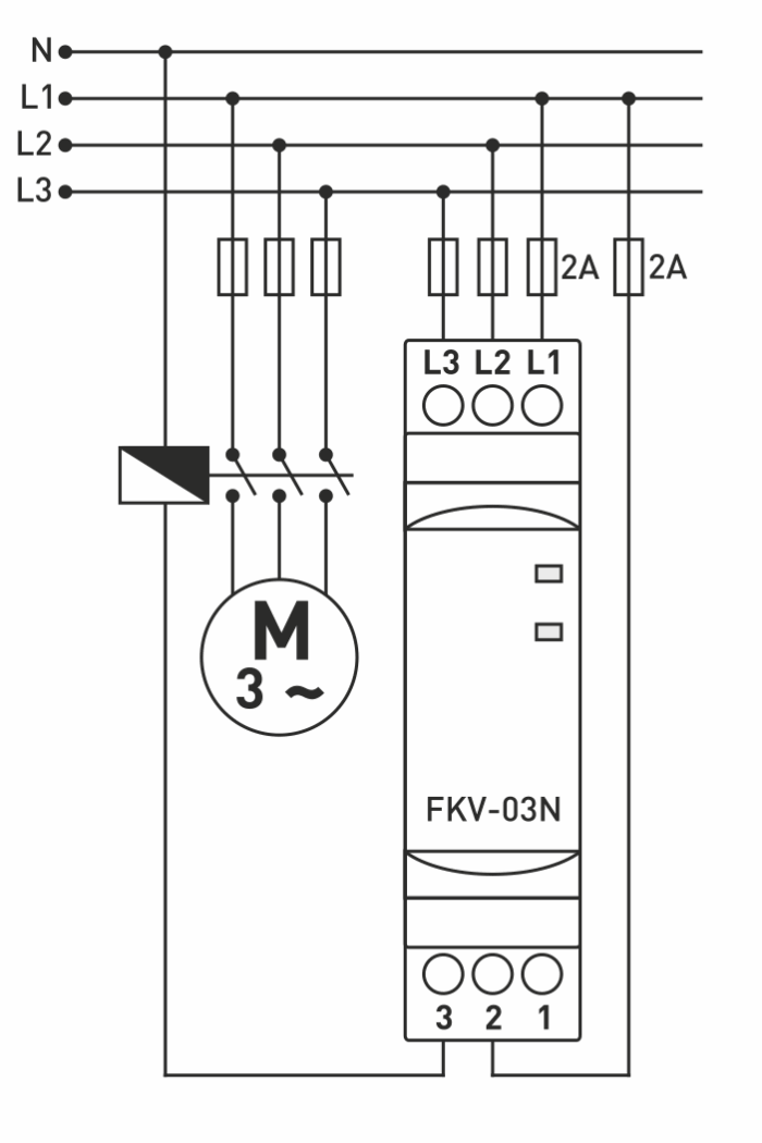 Three-phase monitoring/protection relay for controlling trip/asymmetric/tracking phases