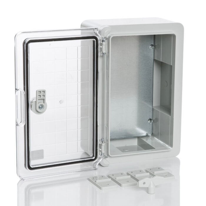 Transparent plastic doors