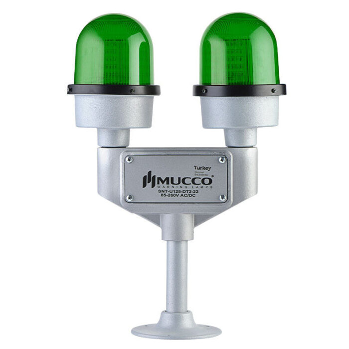 Double beacon flashing in obstacle / one light in standby mode