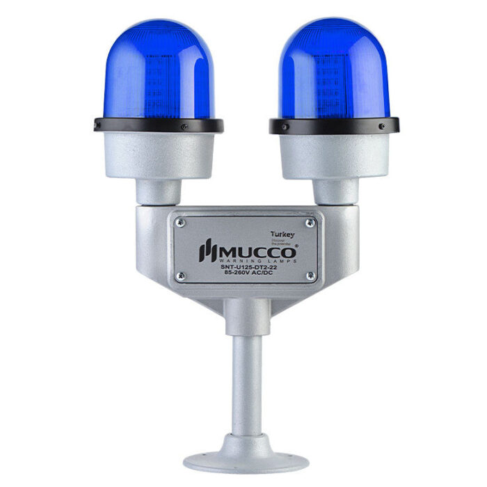 Double beacon flashing in obstacle / one light in standby mode