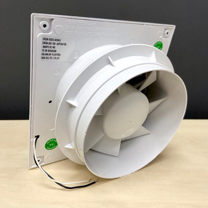 Alize ARS- white wall mounted axial bathroom / WC fan white with grille quiet 100mm, 90 m3/h, 348562