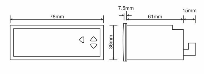 Temperature controller for panel mounting ON - OFF with external sensor