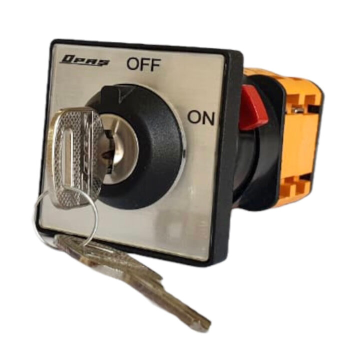 Keyed rotary cam switch 0-1 ON/OFF with lock