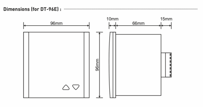 High precision temperature controller for panel mounting ON - OFF up to 600ºC
