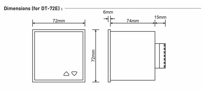 High precision temperature controller for panel mounting ON - OFF up to 600ºC