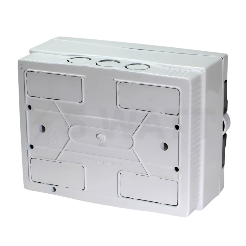 ARS Modular switchboard 16 MOD (16 fuses), surface-mounted switch cabinet, plastic, transparent door IP40, 346124 ARS Modular switchboard 16 MOD (16 fuses), surface-mounted switch cabinet, plastic, transparent door IP40, 346124