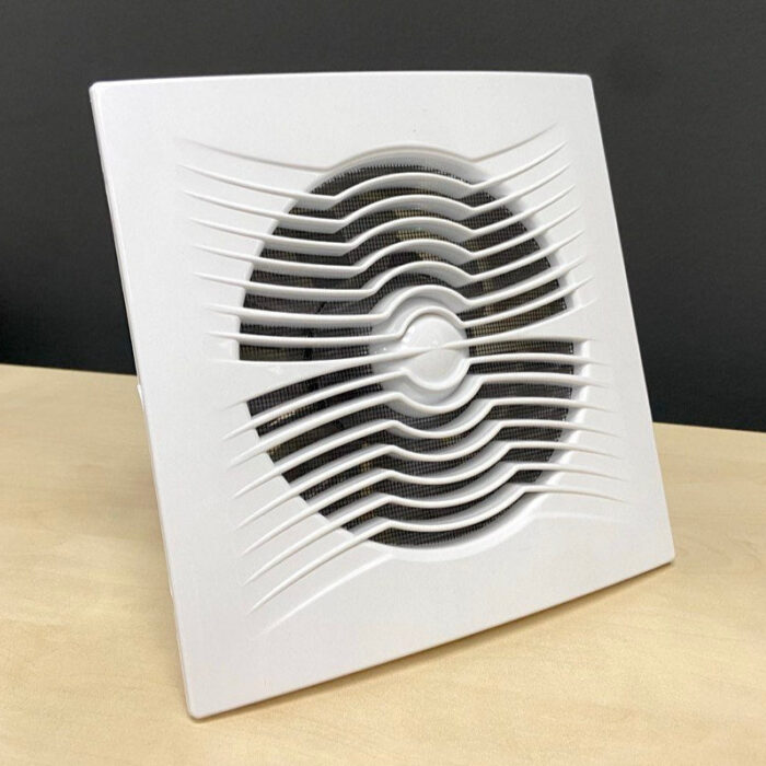 ARS-White wall mounted axial bathroom / WC fan white with grille quiet 100mm, 90 m3/h, 340041