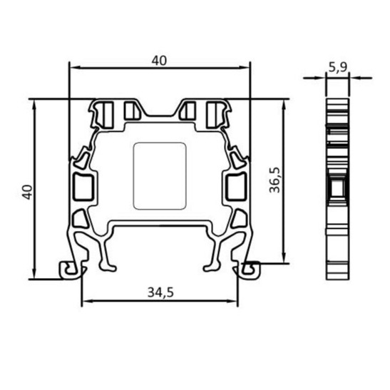 ONKA 2,5mm2 Screw rail connector terminal block DIN rail terminal 2-wire grey, 1010012 ONKA 2,5mm2 Screw rail connector terminal block DIN rail terminal 2-wire grey, 1010012