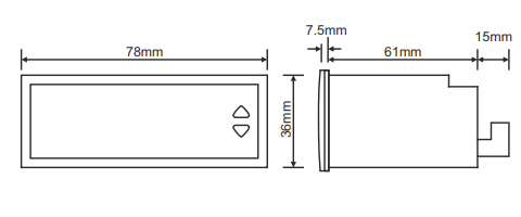 Digital temperature and humidity control relay for panel mounting, ON - OFF Digital temperature and humidity control relay for panel mounting, ON - OFF
