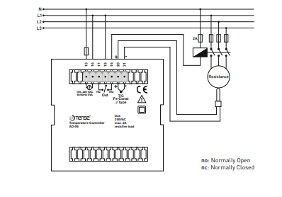 Temperature controller for panel mounting ON-OFF/Proportional , up to 400ºC Temperature controller for panel mounting ON-OFF/Proportional , up to 400ºC