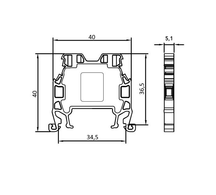ONKA 1.5mm2 Screw rail connector terminal block DIN rail terminal 2-wire blue, 1010005 ONKA 1.5mm2 Screw rail connector terminal block DIN rail terminal 2-wire blue, 1010005