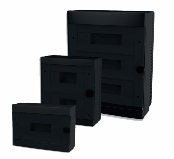 ARS Modular switchboard 16 MOD (16 fuses, 2x8), surface-mounted switch cabinet, plastic, transparent door IP40, 342597