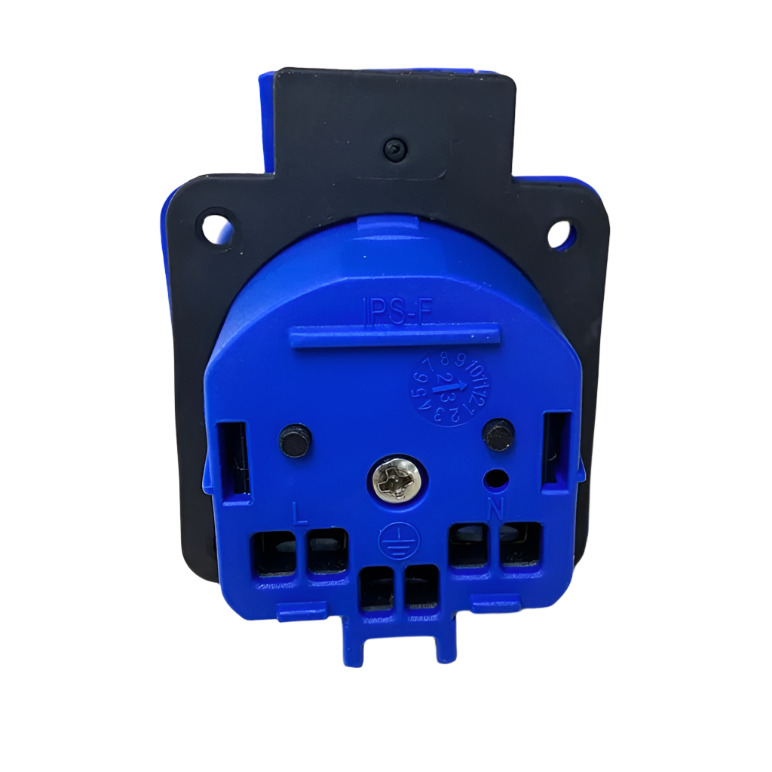 Hermetic socket 2P+Z, 230/220v, with earthing, IP44, with flap, blue, 250V Schuko Hermetic socket 2P+Z, 230/220v, with earthing, IP44, with flap, blue, 250V Schuko