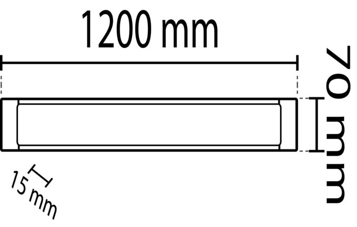 2pcs - 120 cm LED panel 40W IP20 Cold White / 6500K luminaire 3600Lm YL98-1200