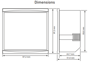 DJ-V96T Panel-mounted digital three-phase voltmeter for AC DJ-V96T Panel-mounted digital three-phase voltmeter for AC
