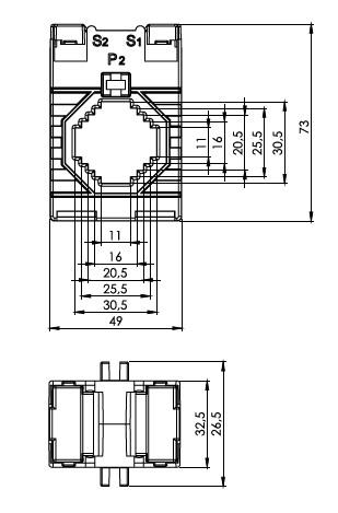 TK30S - Current measuring transformer 100/5 150/5 200/5 250/5 300/5 400/5 500/5 TK30S - Current measuring transformer 100/5 150/5 200/5 250/5 300/5 400/5 500/5