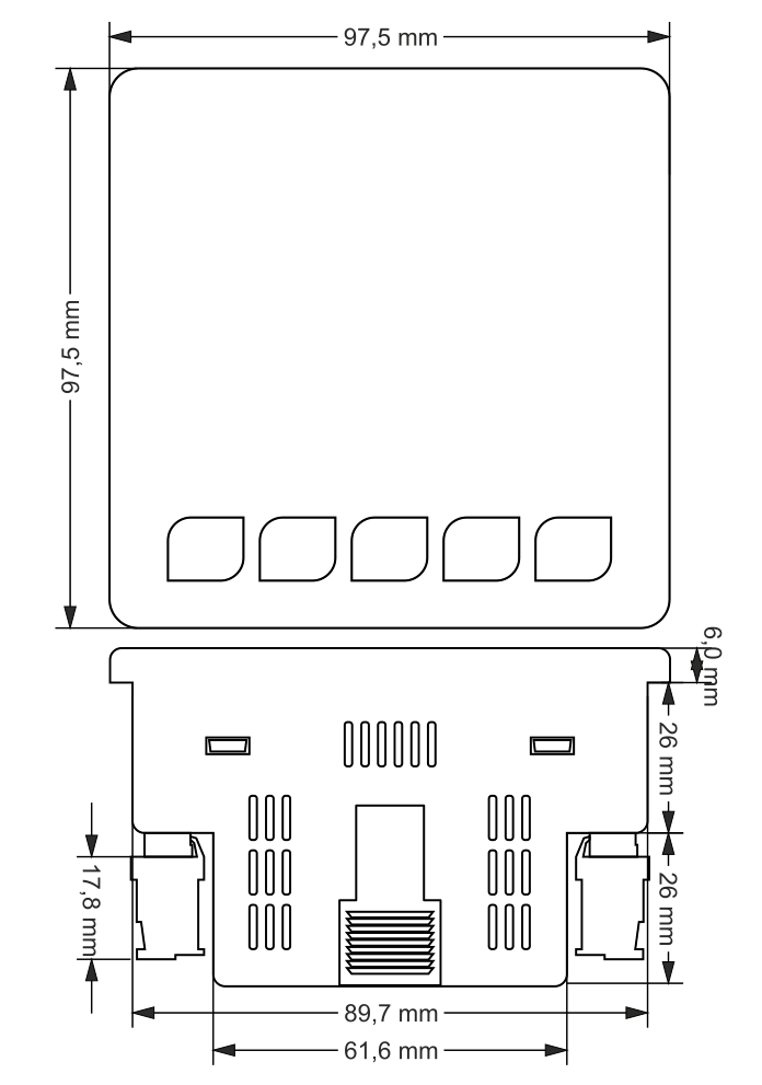 3-phase panel-mounted RS485 voltage-frequency-power-energy-current multimeter 3-phase panel-mounted RS485 voltage-frequency-power-energy-current multimeter