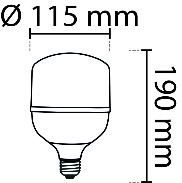 NOAS 40W (300W) LED bulb TORCH type, Cold white / 6500K, 3600 Lm, YL95-4001